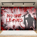 Horror Halloween Photography Background Moon Night Castle Forest Pumpkin Lantern Skeleton Family Party Photo Backdrop Decoration