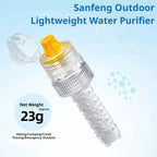 Portable Water Filter 0.1 Micron Hollow Fiber Membrane 28 30mm Bottle Adapter Ultralight Purifier for Camping Hiking Emergency