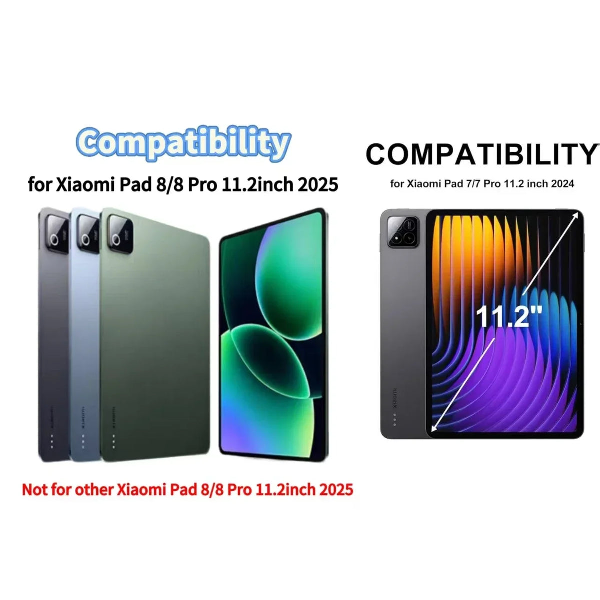 Case for Xiaomi Pad 7 /8 11.2" Bluetooth Keyboard Case for Xiaomi Pad 7/8 Pro 11.2" Wireless Bluetooth Removable Keyboard Case