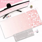 Pink Cherry Blossoms Mousepad Home Computer Table Large Pc Mouse Pad Art Sakura Keyboard Mause Rug Desk Mat Office Accessories