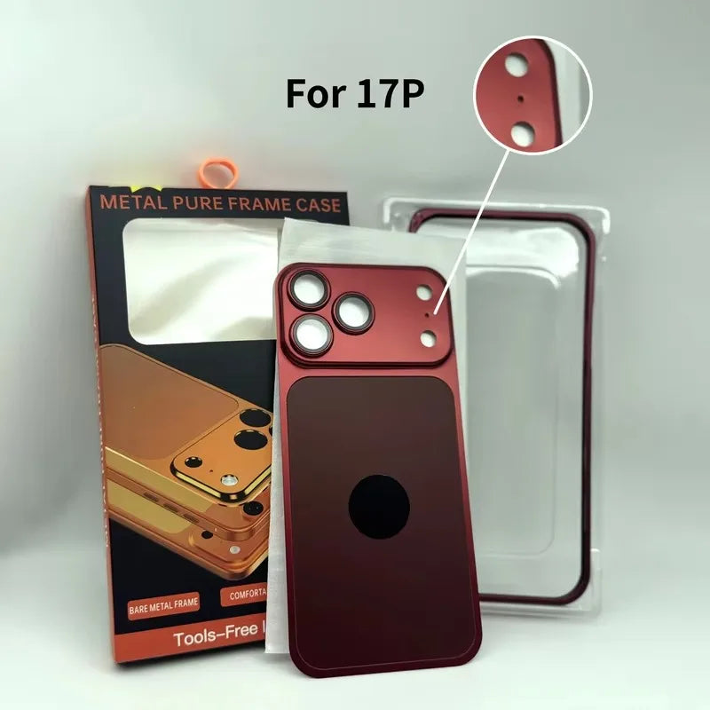 Metal Alloy Frame Bumper Phone Case for IPhone 17 16 15 14 13 12 Pro Change To 18 Pro Shockproof Protective Border Cover
