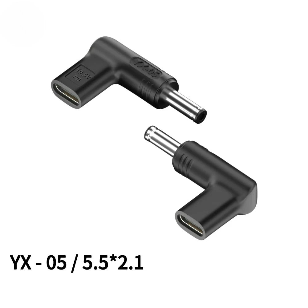 20V100W Laptop Power Adapter Connector DC Plug USB Type C Female to DC Male Jack Converter for Hp Dell Asus Acer Lenovo Notebook