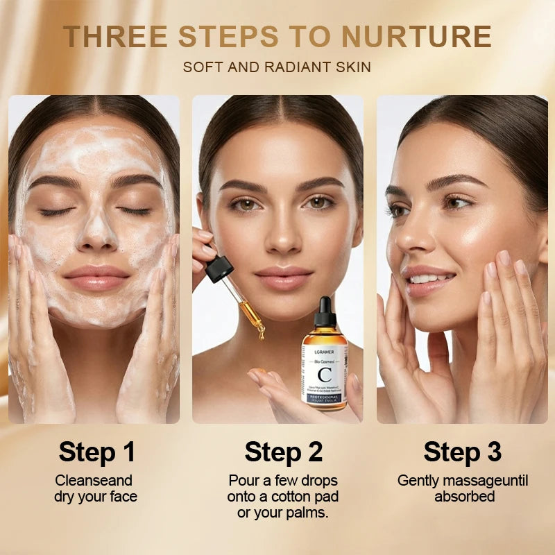 30ml / 60ml Vitamin C Facial Essence - Anti-Aging, Reduces Dark Spots, Brightens Skin Tone, Lifts and Tightens, Eliminates Fine
