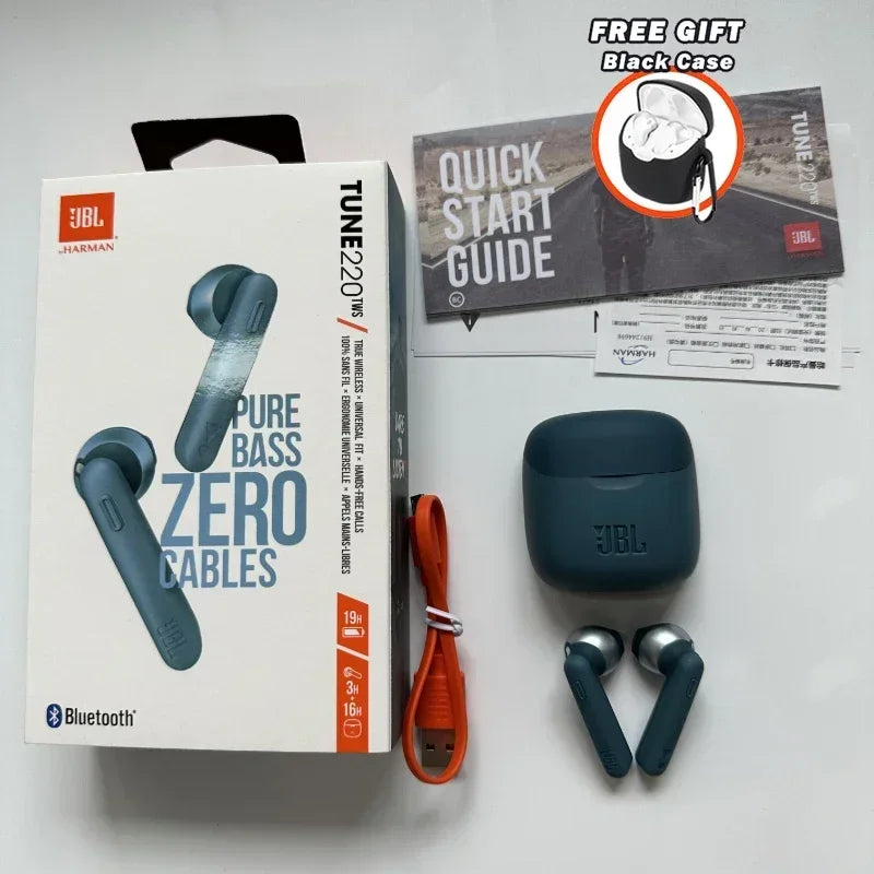 JBL Tune 220TWS True Wireless Bluetooth Earbuds with Bass Sound and Mic