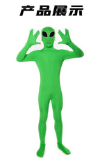Kids Adult ET Alien Cosplay Costume Zentai Jumpsuits Green ET Alien Mascot Halloween Carnival Masquerade Bodysuit Suit