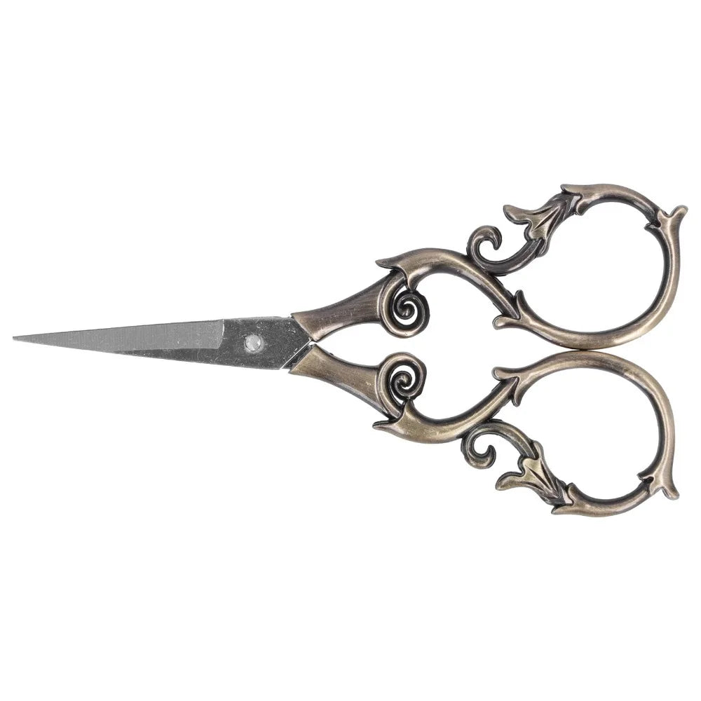 Portable Stainless Steel Retro Scissors Gourd Shape 4.3 Inch Embroidery Scissors Sewing Scissors Needlework Art
