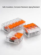 10-75PCS Electrical Lever Wire Connector 2/3/4/5 Port Quick Wiring Terminal Compact Cable Splicing Connector DIY Kit 450V/32A
