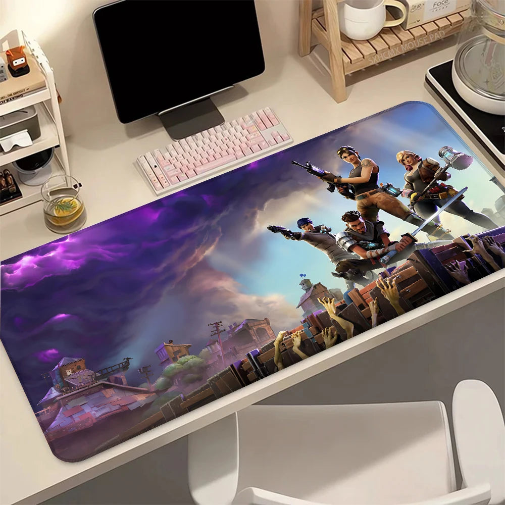 Gaming Mouse Pad F-Fortnite Anime Mousepad Deskmat Computer Accessories HD Desk Mat Mats Gamer Mause Office Offices Pc Desktop