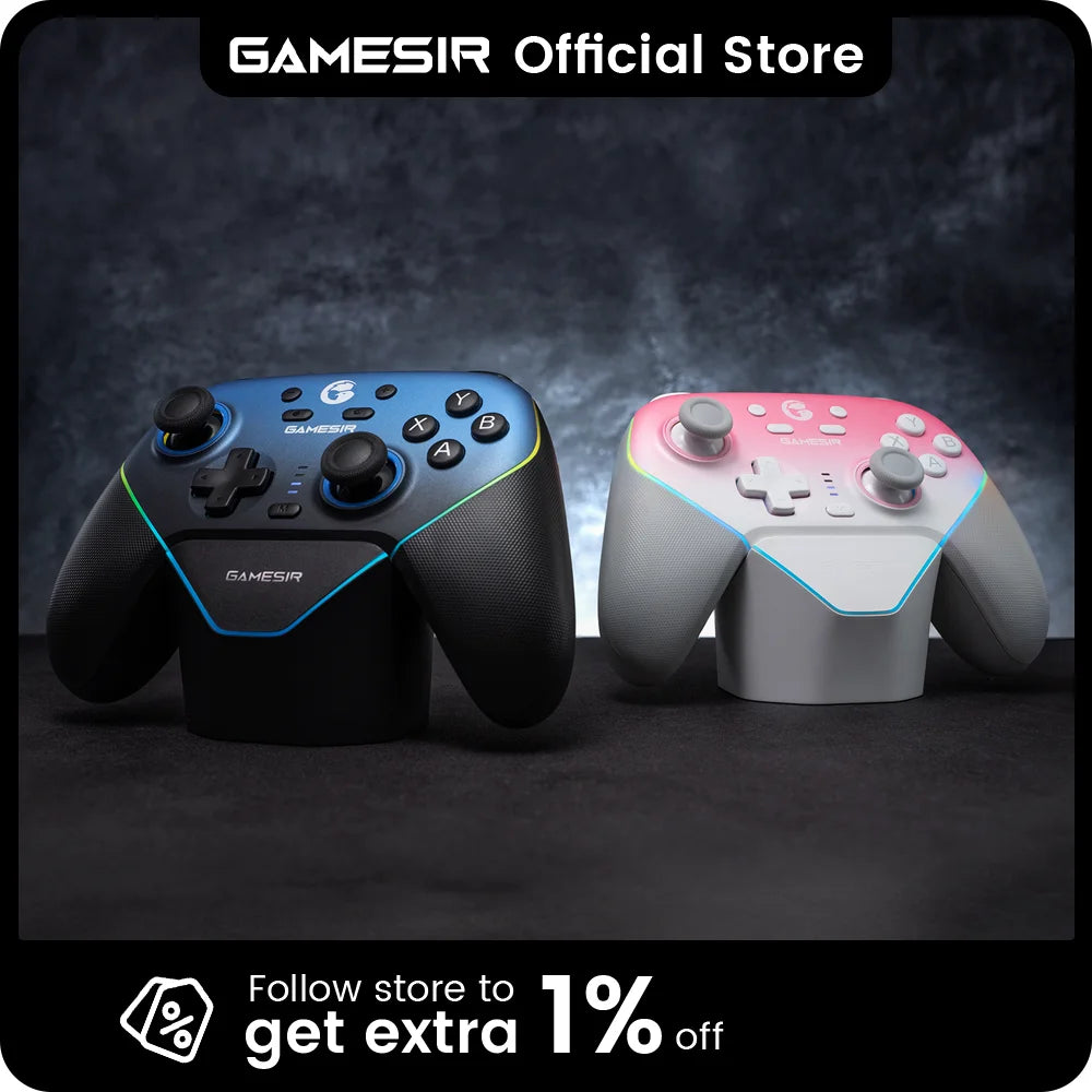 GameSir Super Nova Bluetooth Gamepad with Charging Dock Wireless Gaming Controller for Nintendo Switch 2 iPhone Android Phone PC