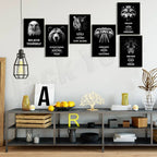 Motivational print, believe in yourself, never be afraid, awaken the beast within, animal motivational poster office decoration