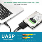 SATA to USB 3.0 Cable SATA III Hard Drive Adapter Converter for 2.5" 3.5" SSD HDD Hard Drive Disk with 12V/2A Power Adapterer
