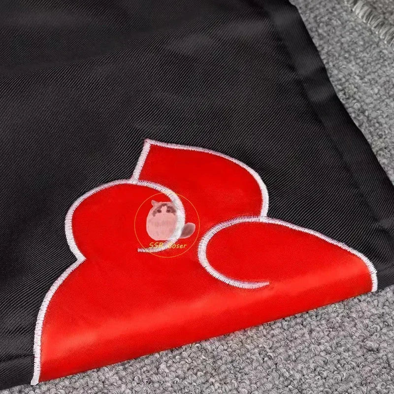 Bilibili Anime Akatsuki Deidara Cosplay Ninja Costume Uchiha Itachi Red Cloud Cloak Robe Cloak Headband Props Halloween Clothes