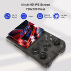 Consola de videojuegos retro portátil GAMINJA ANS13 15000+ juegos integrados Linux Pantalla IPS de 4,0 pulgadas Consola de juegos de bolsillo portátil