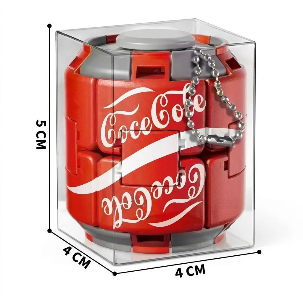 Soda Can Fingertip Slider Fidget Toy Keychain for Stress Relief