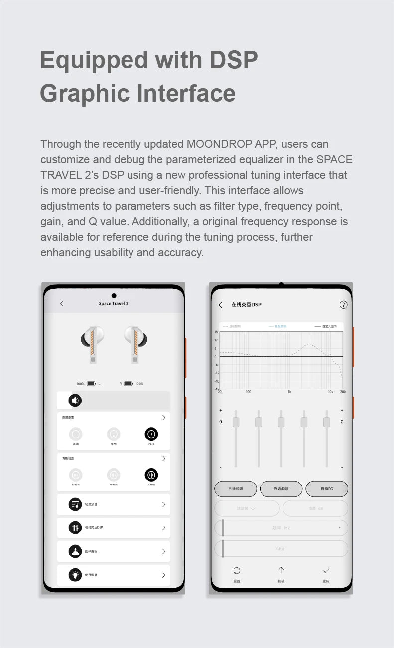MOONDROP Space Travel 2 TWS Wireless Earbuds Bluetooth 6.0 ANC HiFi Low Latency Game Mode