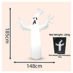 Large Inflatable Halloween Ghost Decor, Standing Ghost Yard Decoration, PVC Outdoor Lawn Garden Halloween Party Display Prop