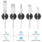 5/50 Unidades Mini Enrollacables Organizador USB Clips de Cable de Carga Sujetacables Organizador de Escritorio Protectores de Cables y Alambres en Casa Oficina Coche