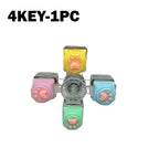 LED Light Keyboard Keychain Fidget Toy Clickable Button Stress Relief Portable Desk Accessory Office Decor Gift  Anxiety Relief