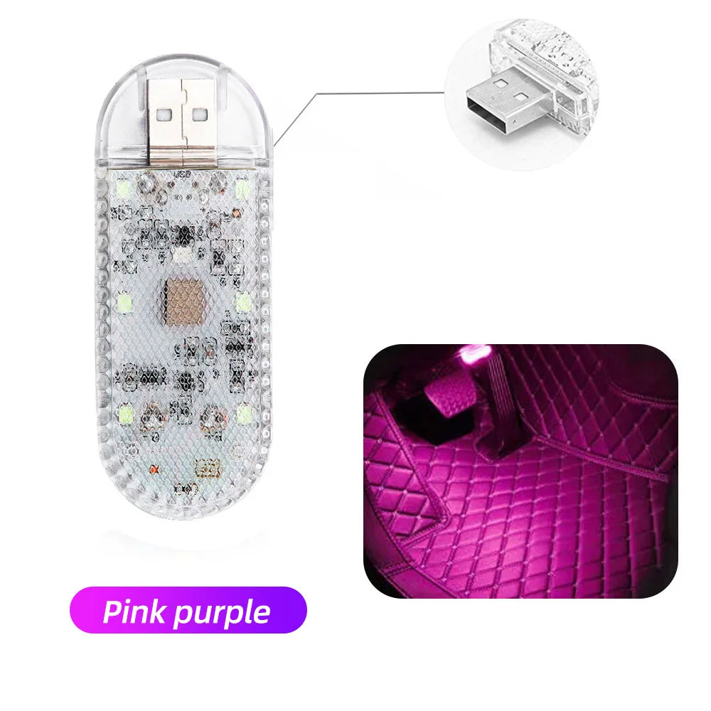 1 PC Multi Color Car Light Wireless LED Touch Light Roof Light Sensor Read Lamp Mini USB Charging Light Car Interior Accessories