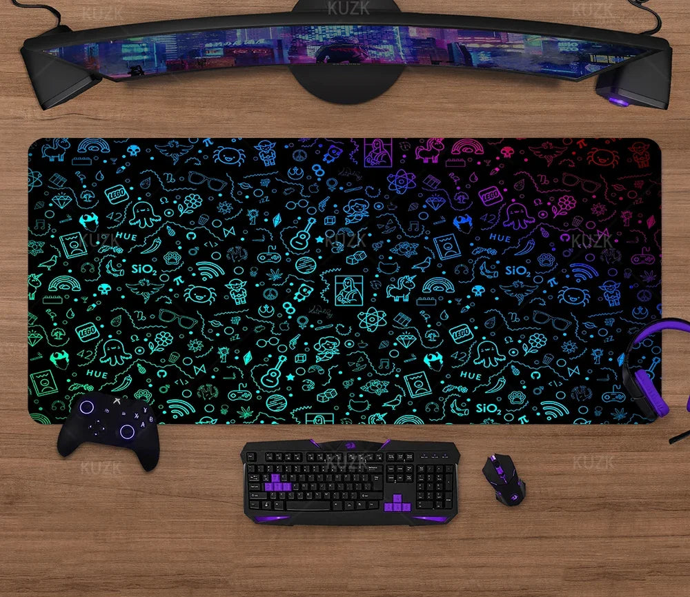 Alfombrilla de ratón Gaming, alfombrilla de escritorio para juegos, alfombrilla de teclado grande, alfombrilla Xll para ordenador, superficie de mesa para accesorios Xl Ped Mauspad