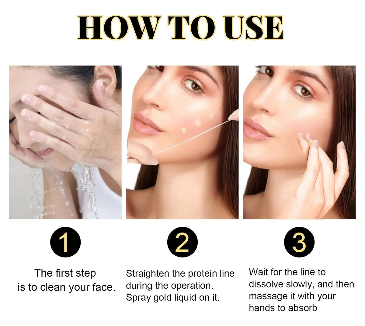 Instant Collagen Protein Threads Lifting Firming Absorbable Face Filler Anti-aging Deep Repair Fade Fine Lines Korean Skincare