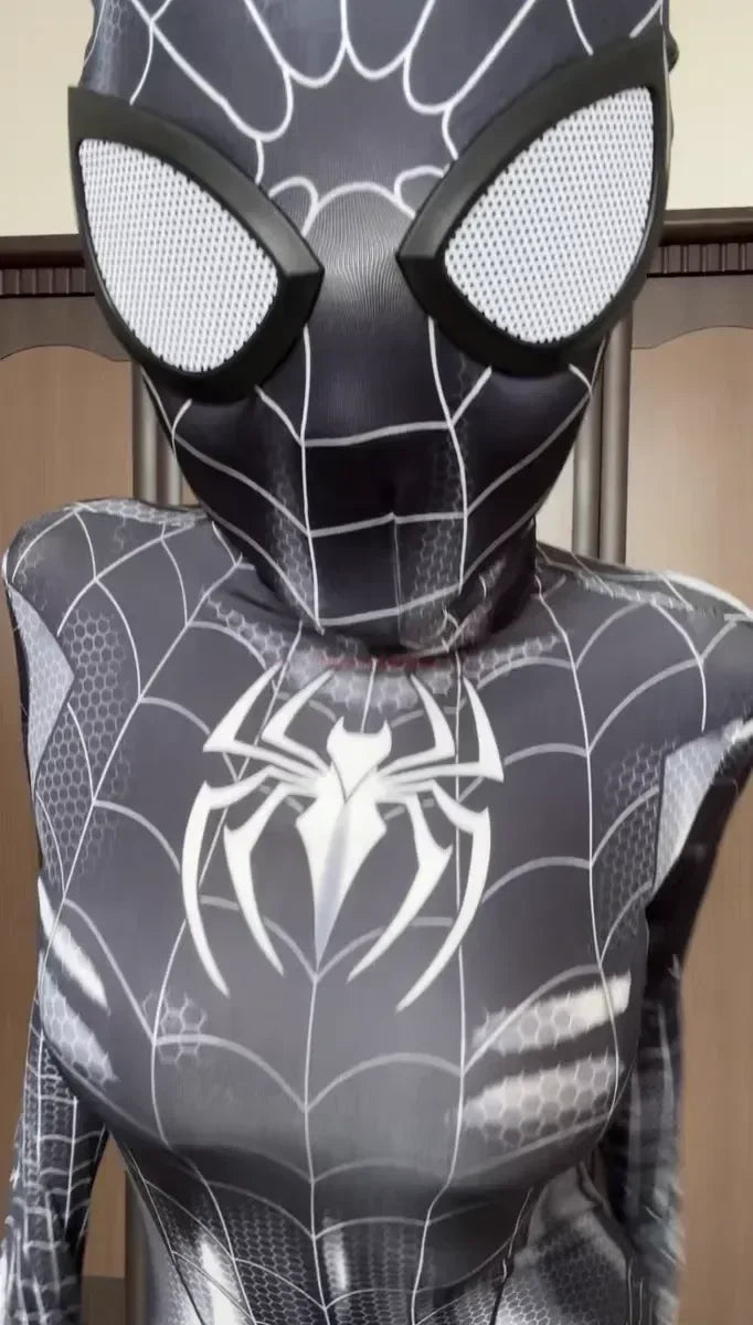 Halloween Cosplay Costume For Spider Women Superhero Costume Black Cat Tight 3d Printing Jumpuit Bodysuit Toys Christmas Gift