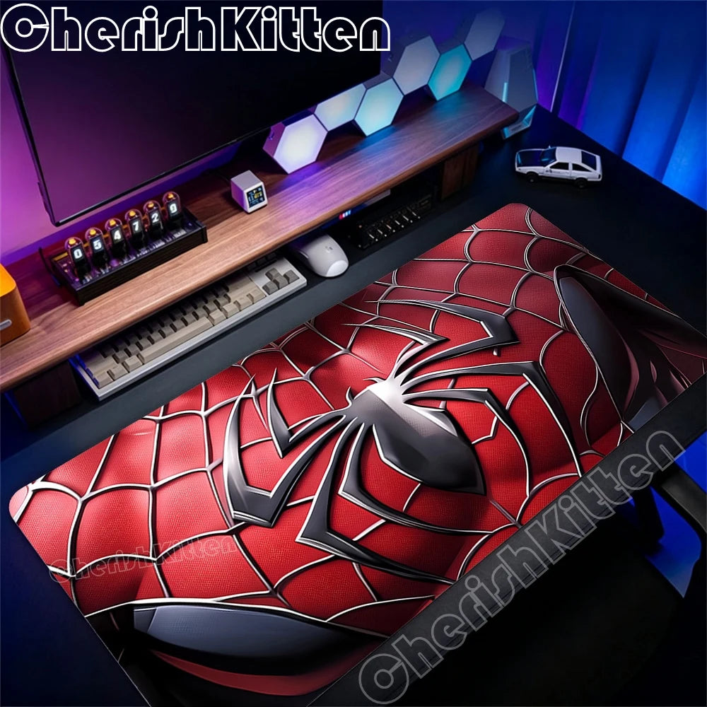 Marvel Spider-Man Mousepad Large Game Mouse Pad Gamer 900x400mm Keyboard Pad Pc Computer Desk Mat Gaming Pads Esports Mouse Mats