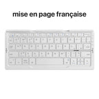 Neue Mini faltbare Bluetooth-Tastatur, kabellose Tastatur, unterstützt 3 Geräte mit Ständer, wiederaufladbar für Telefon, Tablet, portugiesische Tastatur