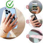 Double Sided Magnetic Suction 3 Sections Shimmering Powder Magnetic Ring Phone Holder 360° Rotatable Ultra Light Ultra Thin Allo