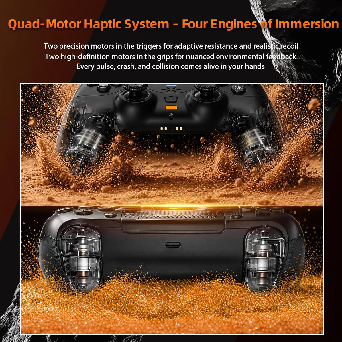 Gamepad For Playstation 5 PS5/PC, Wireless Controller W/Adaptive Triggers Haptic Feedback Dual Shock Linear Motor Game Controle