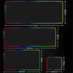 Alfombrilla de escritorio grande para teclado PC gamer XXL 900x400 RGB Alienware, alfombrilla de ratón gaming LED, accesorios de ordenador, Tapis De Souris Mousepads