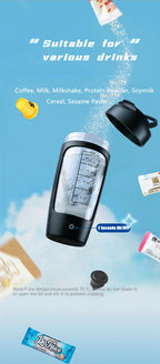 650ml USB Electric Portable Whey Protein Shaker bottle Fully Automatic Stirring Cup Rechargeable Gym BA Free Cocktail Blend