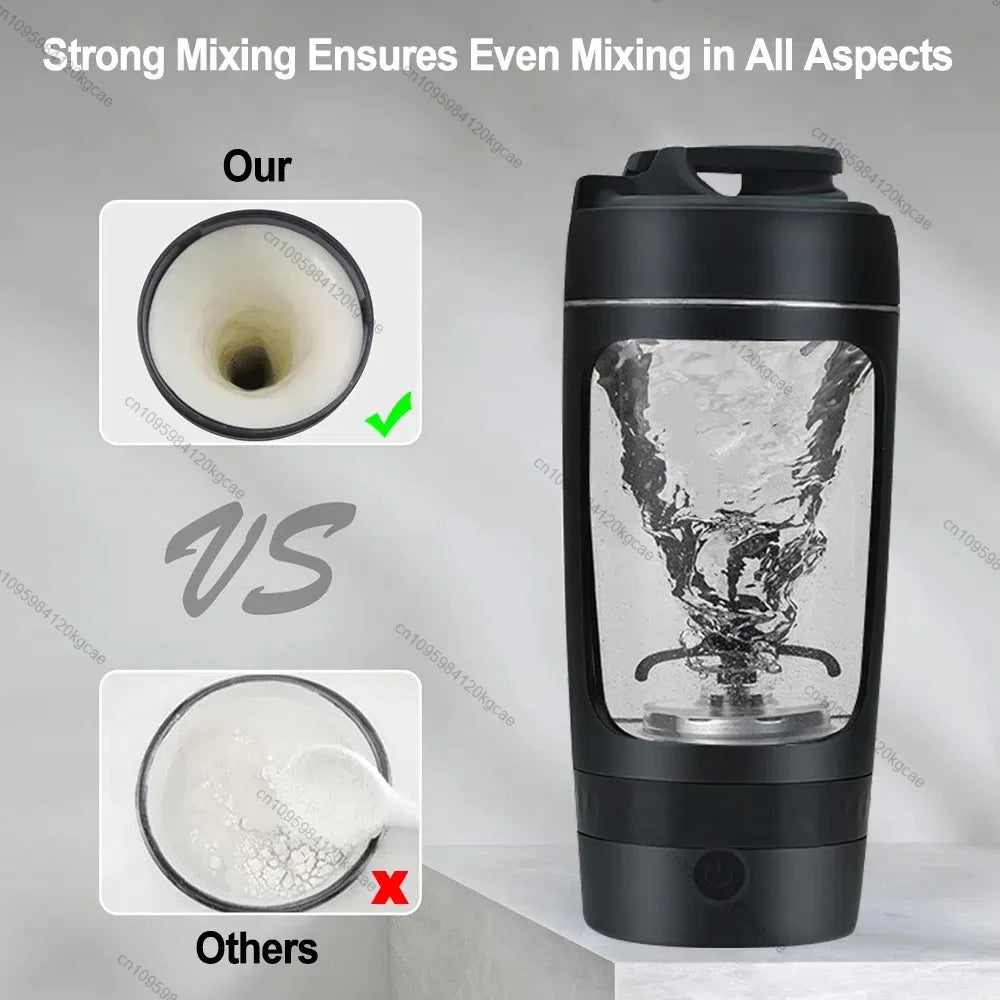 630ml USB Electric Portable Whey Protein Shaker bottle Fully Automatic Stirring Cup Rechargeable Gym Free Cocktail Blend Bottle