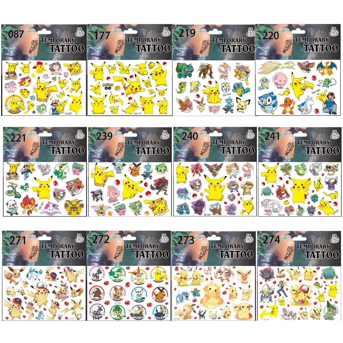 PokeMoned Theme Party Favors Slap Bracelets Stickers Keychain Party Gifts Goodie Bag Stuffers Fillers Birthday Party Decorations