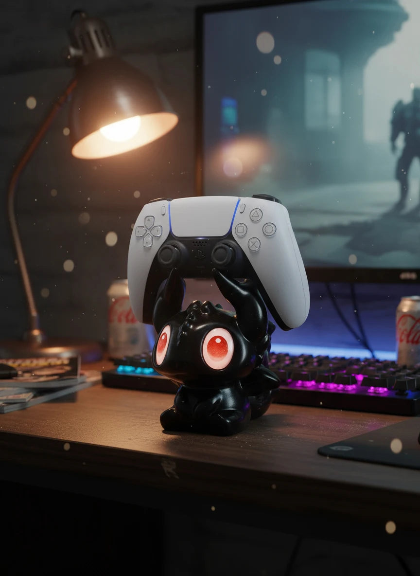 Cute Dragon Game Controller Stand – Universal Holder for PS Xbox Switch PC Gamepad | Funny Gaming Desk Ornament Gamer Gift Decor