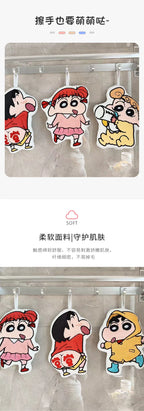 Kawaii Crayon Shin-Chan Cartoon Cute Hand Towel Water-Absorbent Coral Fleece Kitchen Quick-Drying Shower Room Supplies