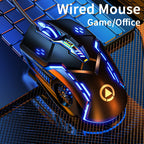 Wired Mouse Six Keys Luminous Game E-Sports Machinery Computer Accessories