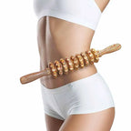 9 Rollers Wooden Massager Handheld Roller Stick Trigger Point Manual Massage Tools for Anti-cellulite, Body Muscle Pain Relief