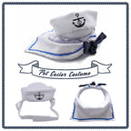 Funny Pet Cat Costumes Small Dog Rabbit Apparel Clothes For Halloween Cosplay Navy Sailor Clothes Jacket Cloak Dog Accessories