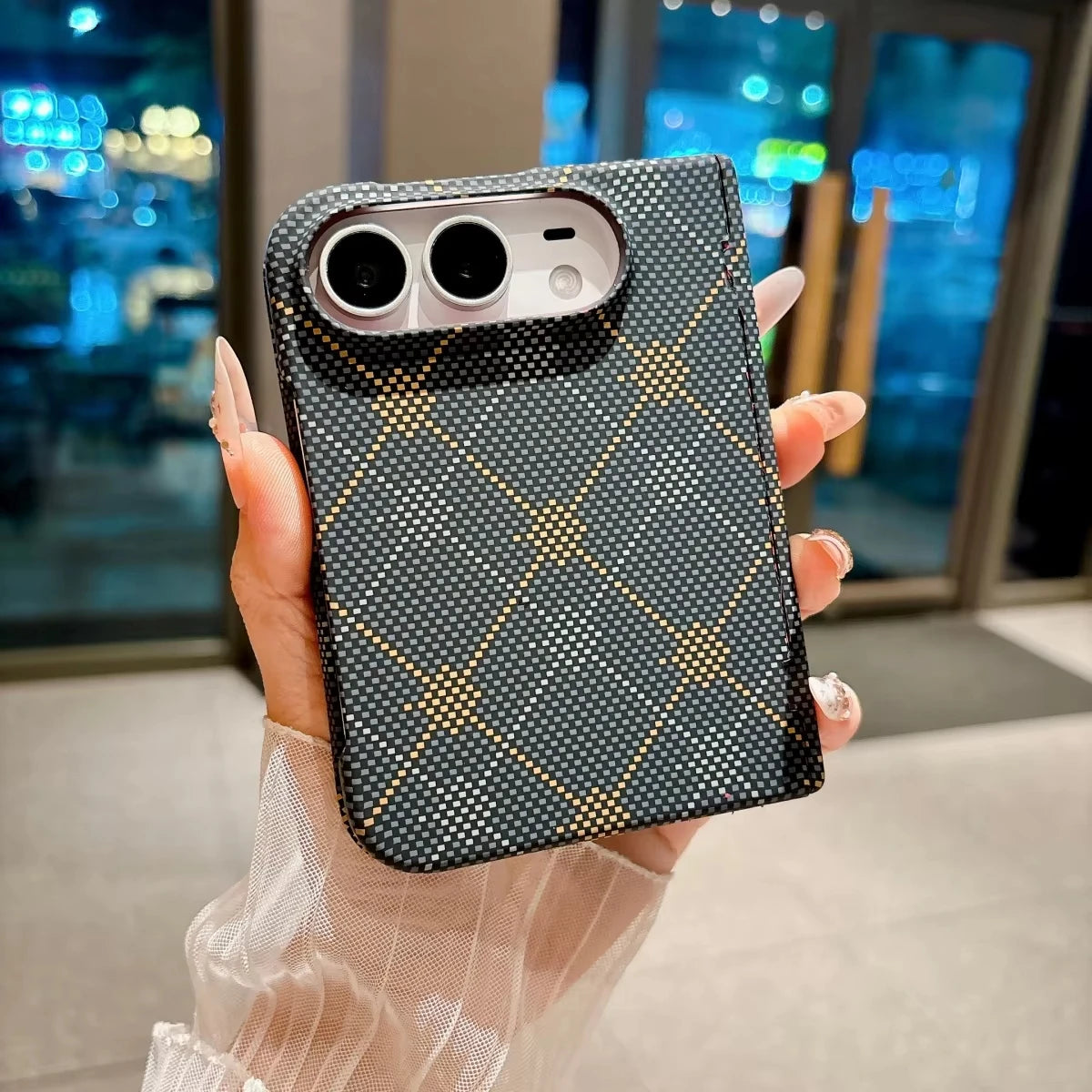 Duo Thin Carbon Fiber Matte Magnetic for Magsafe Phone Case for Apple IPhone Duo 18 Fold Shockproof Hinge Protective Cover