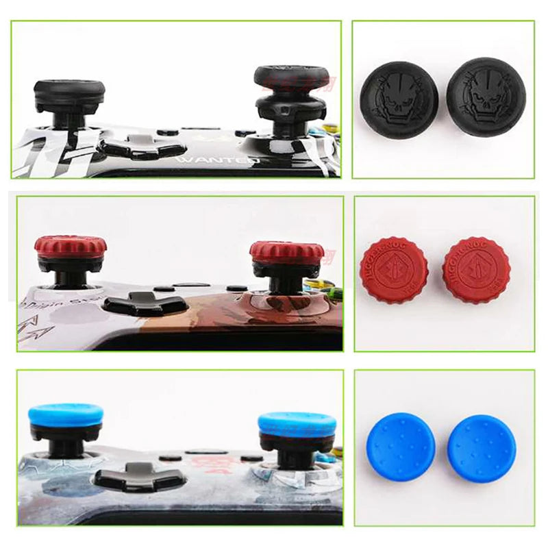 Silicone Thumb Grip Cover Rocker Stick Extenders Caps Game Joystick Controller Accessories Thumbstick Grip Caps For PS4 PS5 Xbox