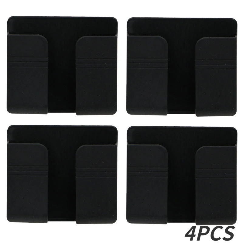 Punch Free Wall Mounted Remote Control Holder Phone Charging Organizer