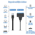 SATA to USB 3.0 / 2.0 Cable Up to 6 Gbps for 2.5 Inch External HDD SSD Hard Drive SATA 3 22 Pin Adapter USB 3.0 to Sata III Cord