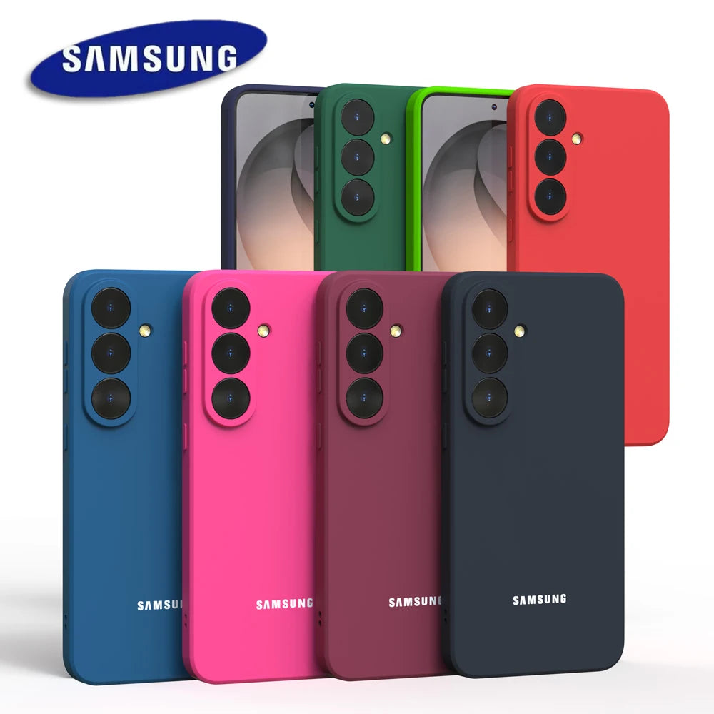 For Samsung Galaxy S26 S25 S24 S23 Ultra Plus FE A57 A37 A17 A56 A36 A16 A55 A35 A15 Case Liquid Silicone Phone Back Cover Funda