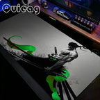 XXL Large Anti-Slip Rubber Mouse Mat One Piece Roronoa Zoro Gaming Mouse Pad Stitched Edge Desk Mat for PC Gamer Keyboard Laptop