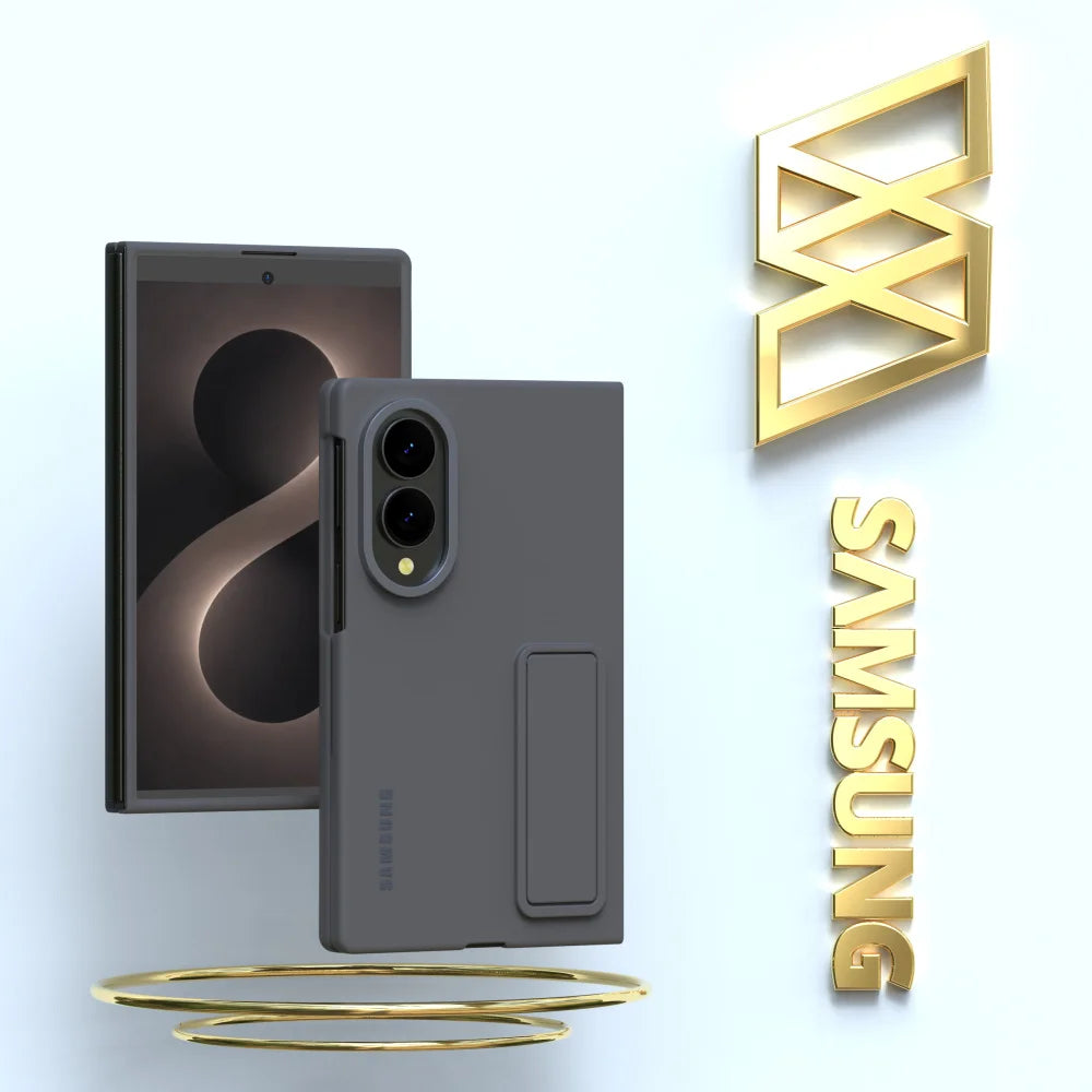 Original Genuine For Samsung Galaxy Z Fold8 Standing Case High Quality Foldable Bracket Cover ZFold8 Protector Shell & Box