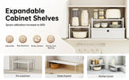 Kitchen Storage Rack under the Sink, Layered Shelf in the Cabinet, Countertop, Extendable Cabinet, Dish Storage Rack for Home