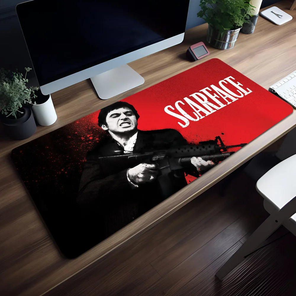 Mouse Pad Film Crime MousePad Non-slip Lockedge Office Student Gaming Action Thickened US Large Writing Pad S-Scarface Cushion