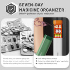 Weekly Travel Pill Organizer, Daily Cute Pill Box 7 Day, Small Pill Case Holder To Vitamins, Supplements, Pretty Medicine Box