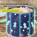Folding Adult Bath Tub Household Thickened Insulated Bathtub Portable Round Enlarged Bathing Bucket Foldable Bathroom SPA Bucket